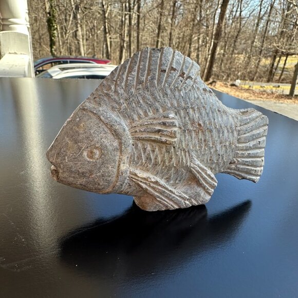 #979 SOAP STONE FISH  SOAP STONE FISH CARVING - Picture 5 of 9